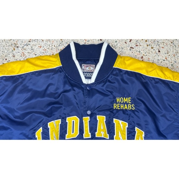 G-III by‎ Carl Banks Vtg NBA Indiana Pacers Embroidered Satin Jacket Size XXL - Picture 3 of 11